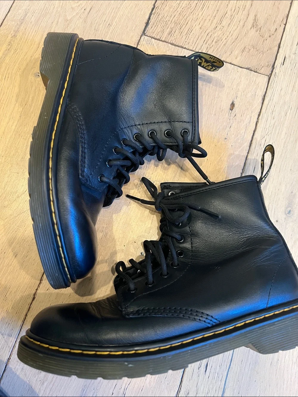 Dr. Martens Black Leather Lace-Up Ankle Boots